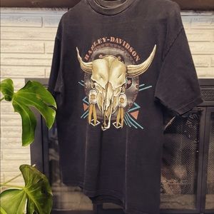 Vintage Harley Davidson bull skull tee !